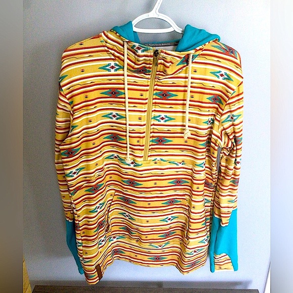 Ampersand Avenue Half-Zip Sweatshirt! Southwest Sunrise! - Picture 1 of 8